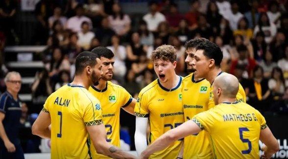 Liga das Nações: Brasil fecha 1ª fase na liderança e mira no mata-mata